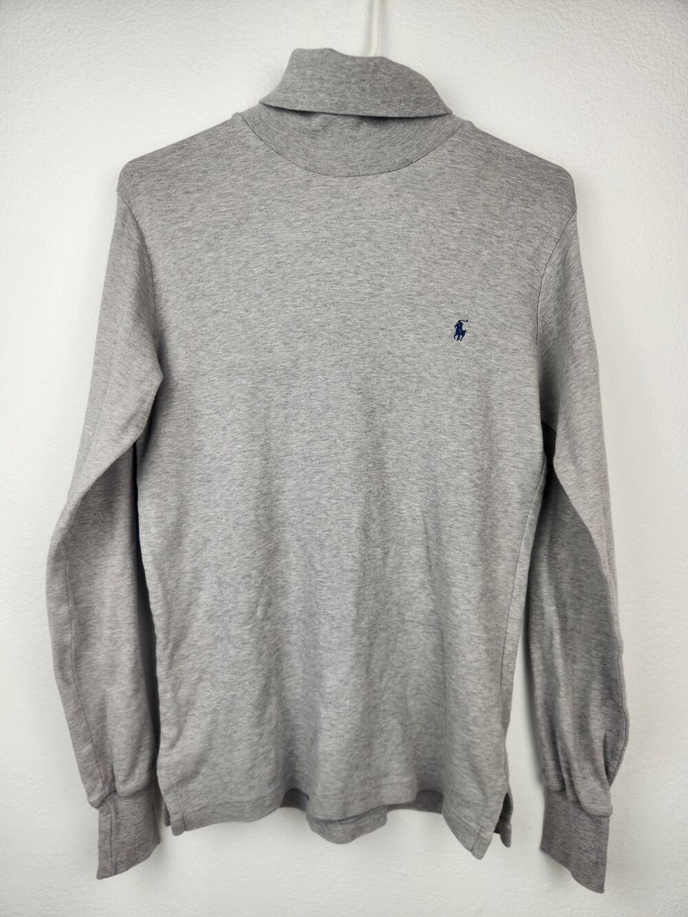 Polo Ralph Lauren Men's Turtleneck Shirt Gray Long Sleeve Small Vintage